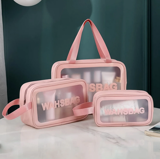 Cosmetic pouch Pink , Blue Washbag