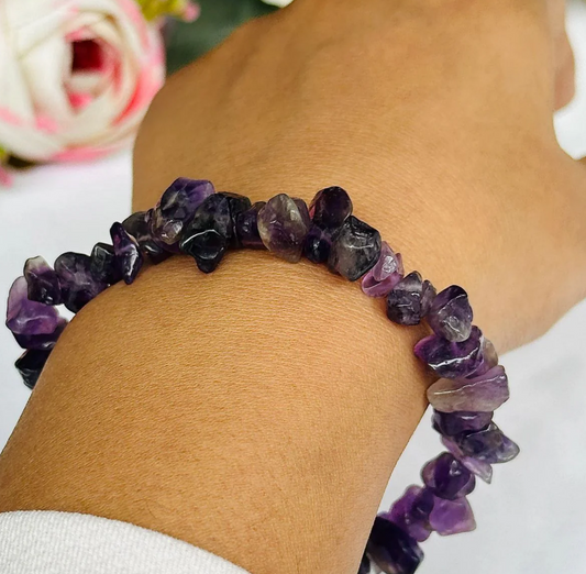 Attract Luck, Enhance Intuition, Improve Health & Skin Amethyst Thread Bracelet & Certified