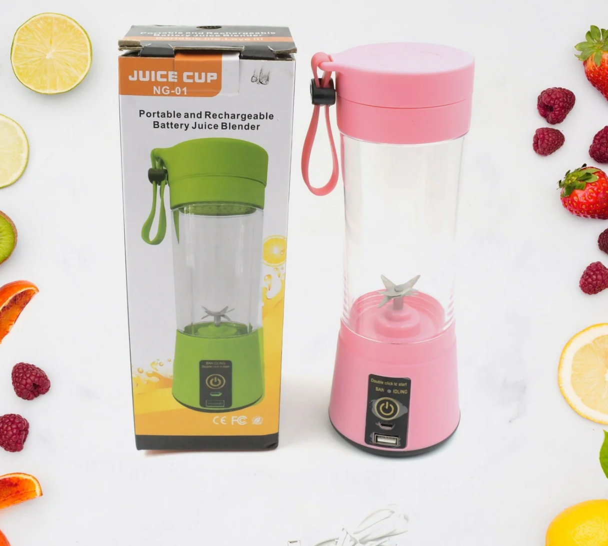 Multi-Purpose Portable USB Electric Juicer 6-Blades, Protein Shaker, Blender Mixer Cup