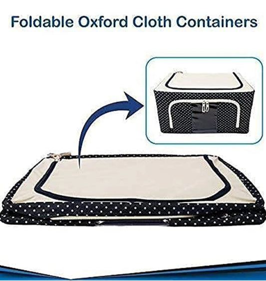 Foldable Steel Frame Clothes Living Storage Organizer