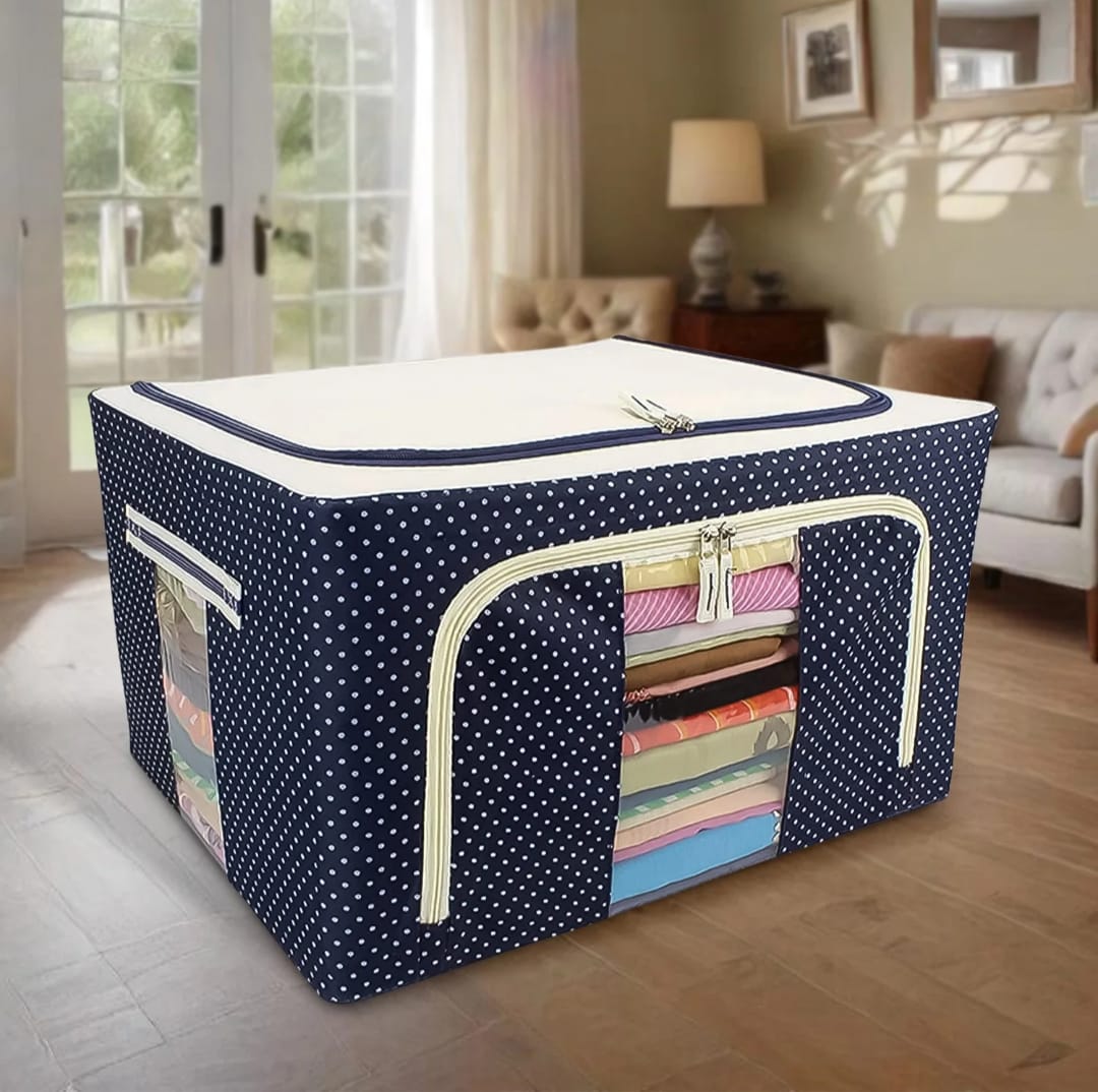 Foldable Steel Frame Clothes Living Storage Organizer