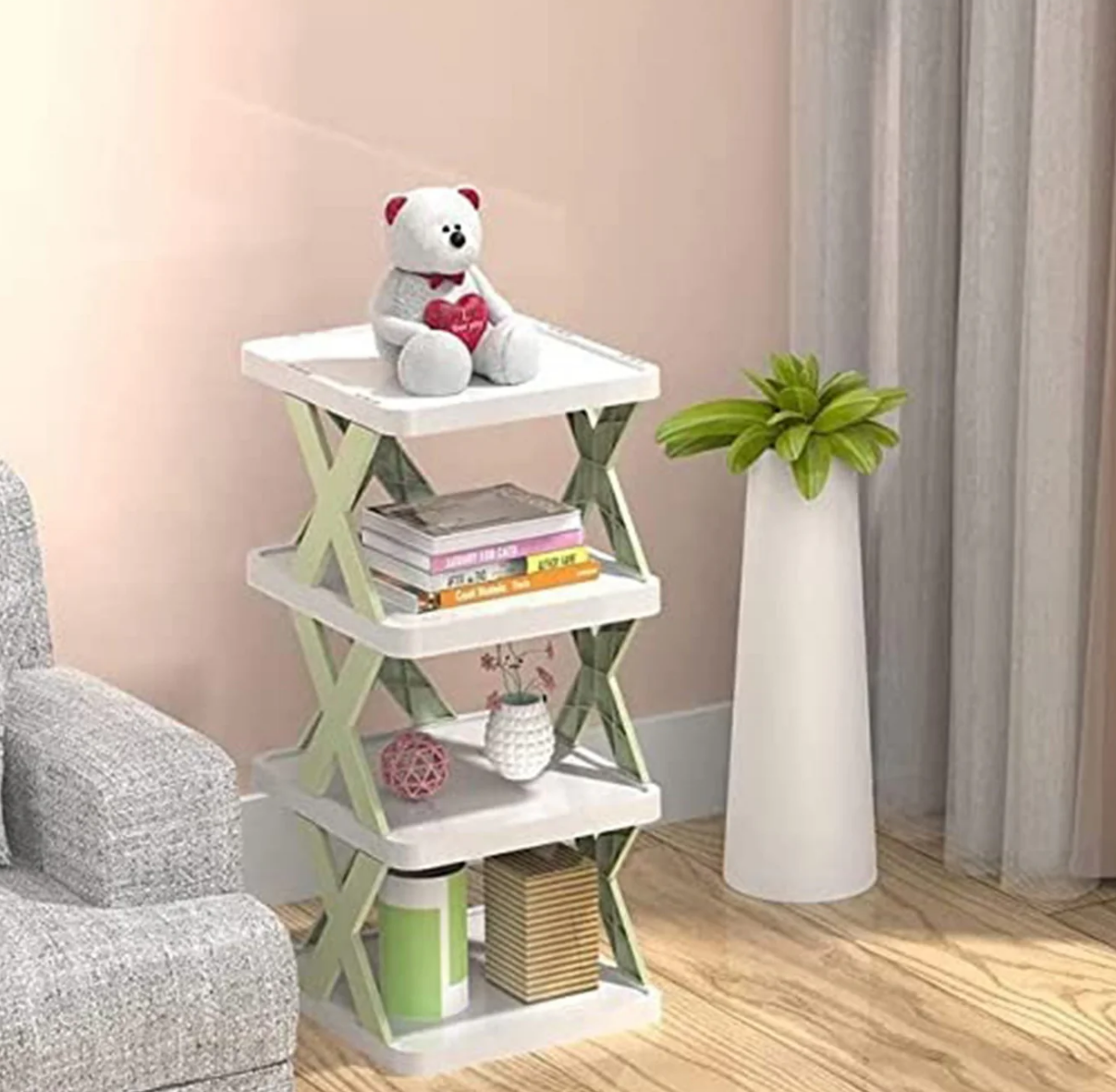 4 LAYER SHOES STAND, SHOE TOWER RACK SUIT FOR SMALL SPACES,