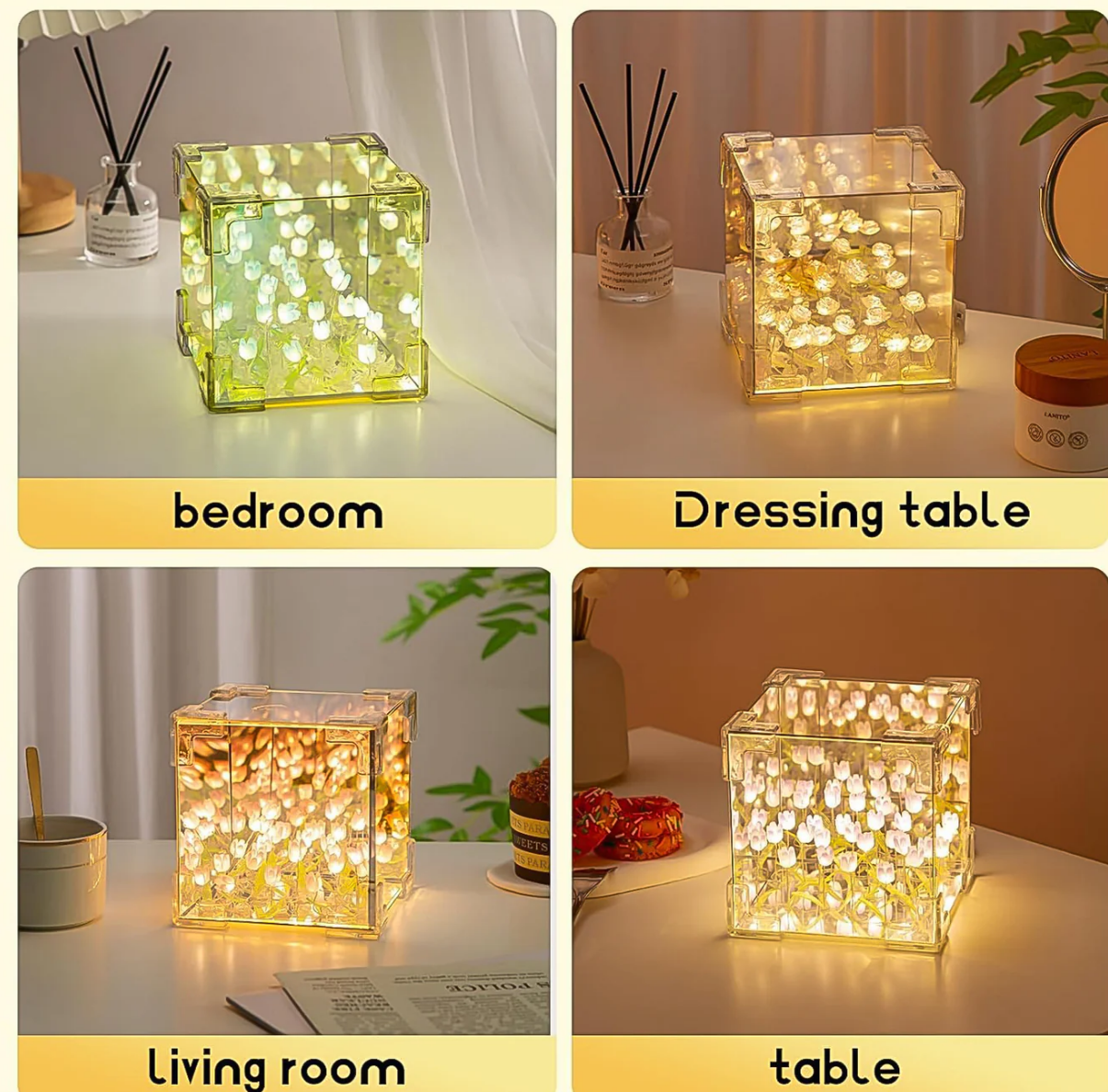 Cube Tulip Night Lamp