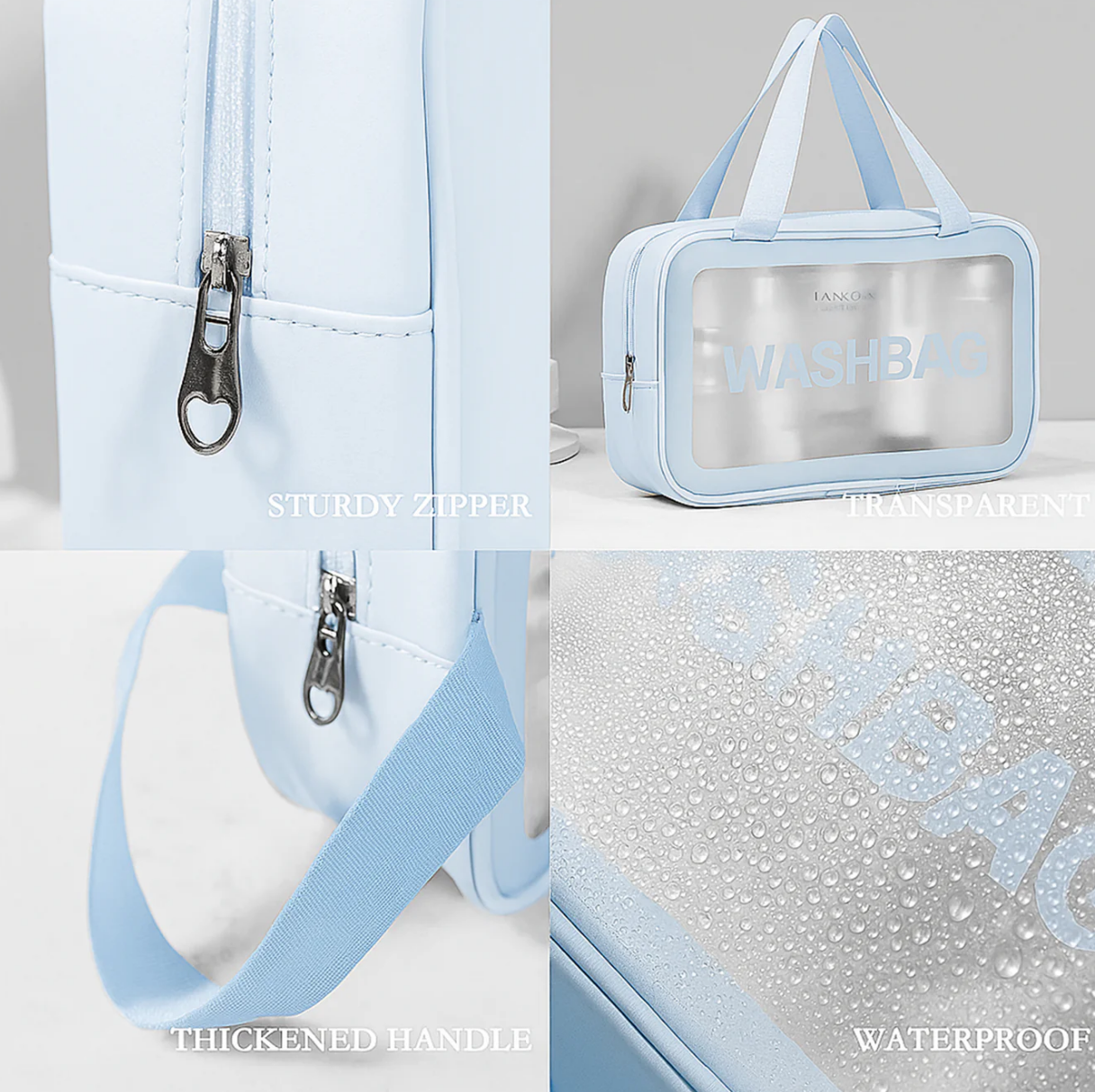 Cosmetic pouch Pink , Blue Washbag