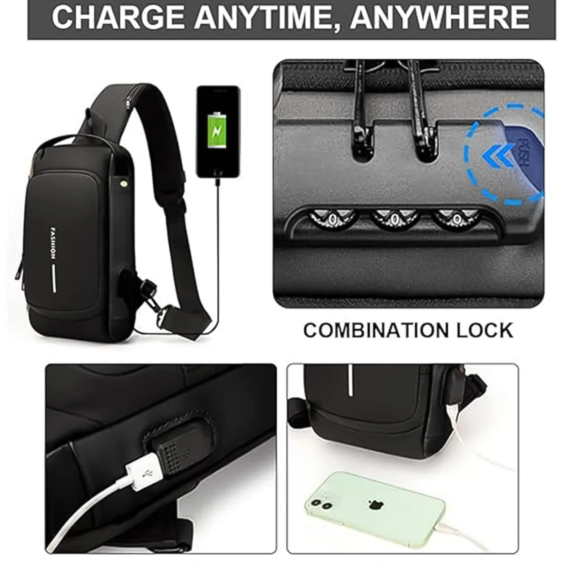 Trendy Anti-Theft Sling Bag