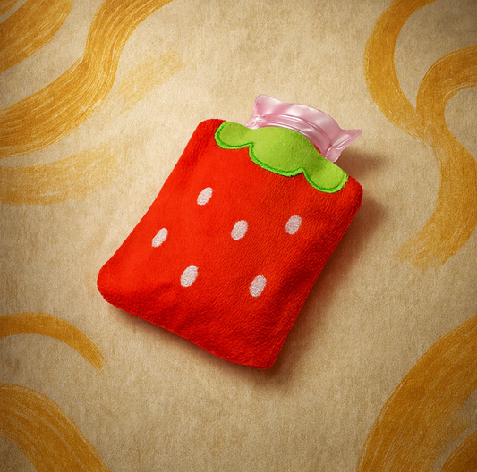 Strawberry Design Relief: Mini Hot Water Bag for Neck & Shoulders