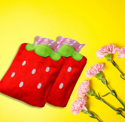 Strawberry Design Relief: Mini Hot Water Bag for Neck & Shoulders