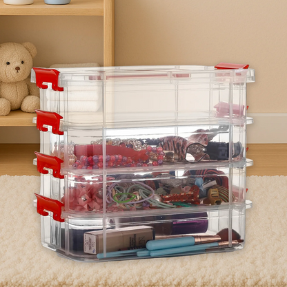 4-Layer Transparent Multipurpose Plastic Storage Box