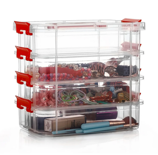 4-Layer Transparent Multipurpose Plastic Storage Box
