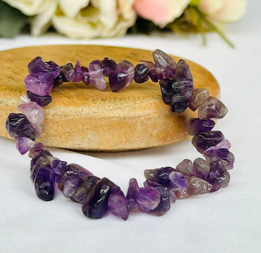 Attract Luck, Enhance Intuition, Improve Health & Skin Amethyst Thread Bracelet & Certified