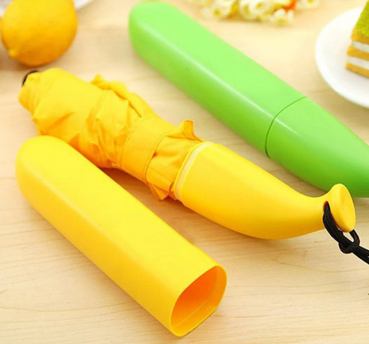 Stylish Banana Shaped Mini Foldable Umbrella
