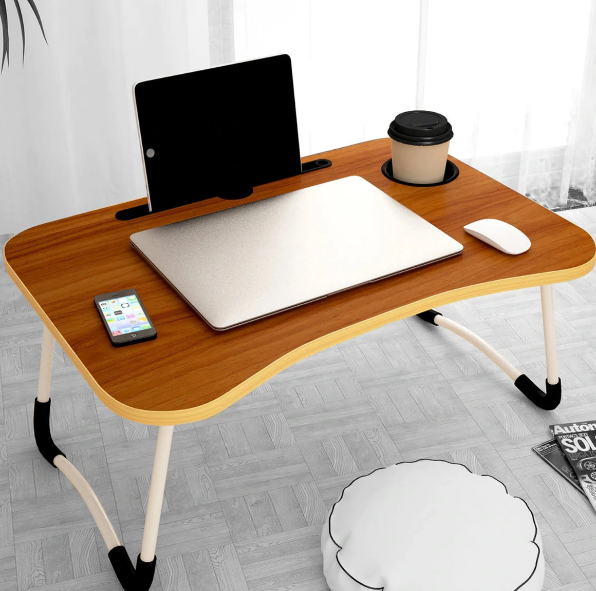 Laptop Table Foldable Portable Notebook Bed Lap Desk 